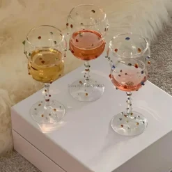 Plates u0026 More Küche & Esszimmer-Bunte Champagnergläser aus Kristallglas – Gem Spark-Glas-Set