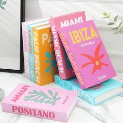 Home Decor Wohndeko-Bunte Dekobücher – Lebendige Deko fürs Bücherregal