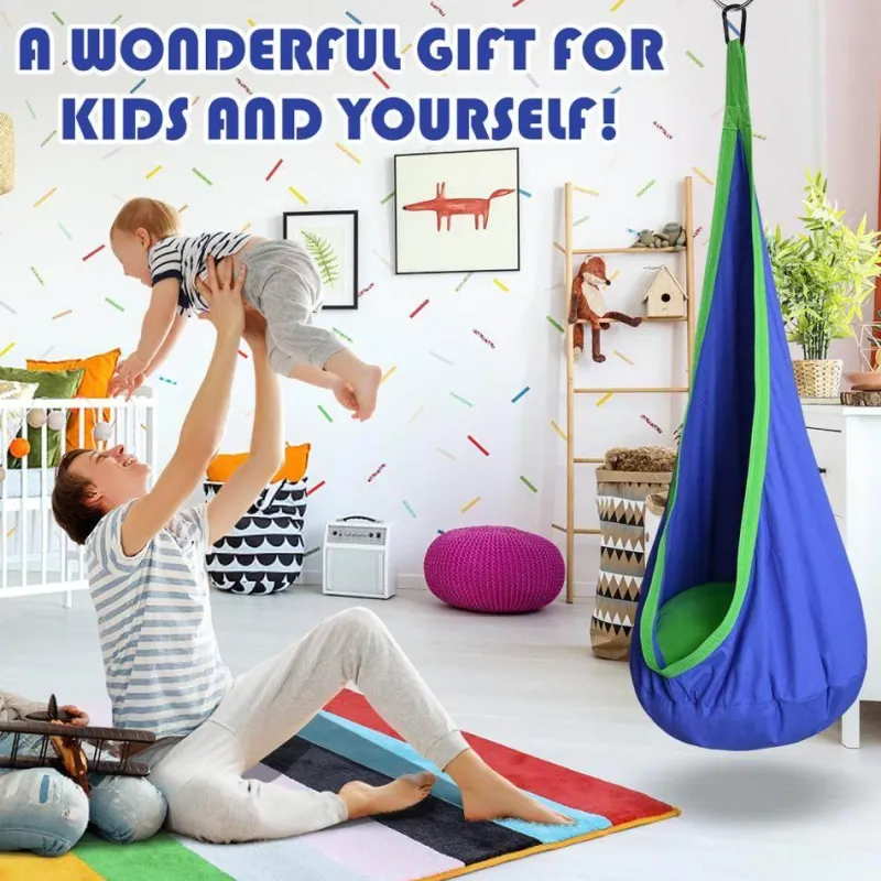 Kinder Nomad Gear Kinderzimmermöbel|Kinderwagen & Zubehör-Bunte Kinderhängematte - Gemütlicher Kinderbett-Kokon