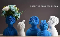 Timeless Vessels Wohndeko-Bunte Kindervasen aus Kunstharz – lustige Kinderdekoration