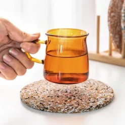 Brew Bliss Küche & Esszimmer-Bunte Korkuntersetzer – Lebendige Getränkeuntersetzer fürs Homeoffice