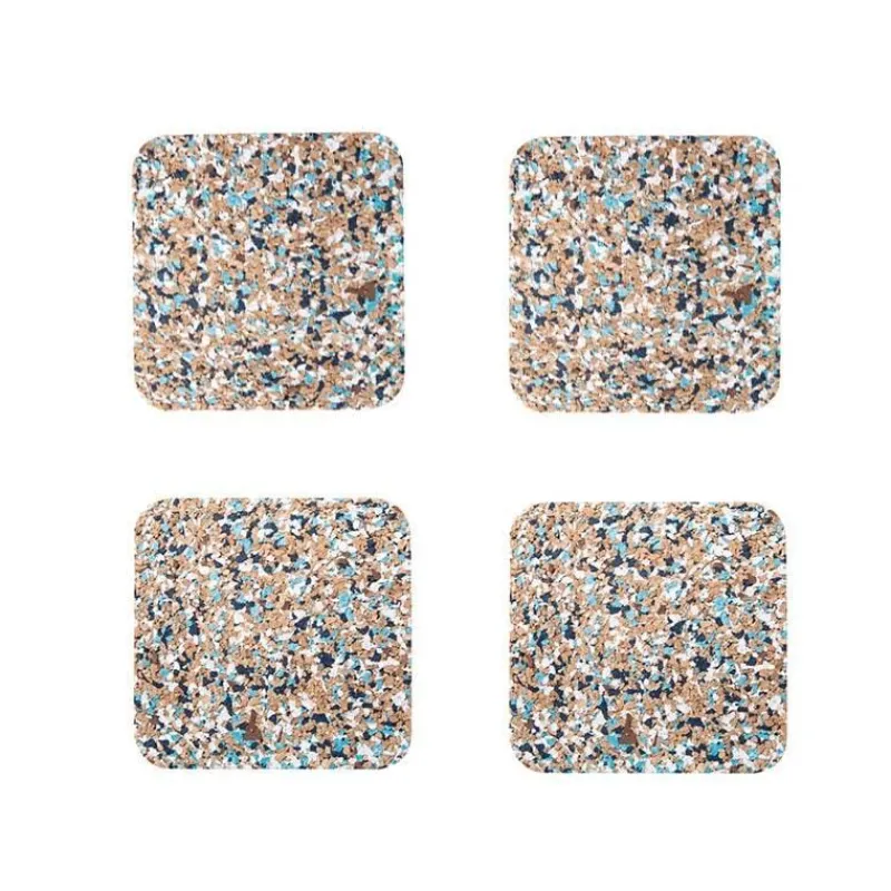 Brew Bliss Küche & Esszimmer-Bunte Korkuntersetzer – Lebendige Getränkeuntersetzer fürs Homeoffice