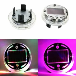 Wild u0026 Free Gear Autozubehör|Automobilindustrie-Bunte LED Solar Reifenkappenleuchten - Helles Autozubehör