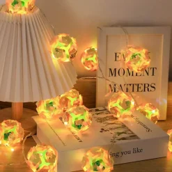 Bright Accents Beleuchtung-Bunte LED-Rosenlichterkette - Dekorative Lichterkette