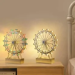 Willow u0026 Whim Beleuchtung-Bunte Tischlampe mit rotierendem Rad – stilvolles LED-Akzentlicht