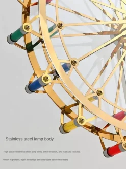 Willow u0026 Whim Beleuchtung-Bunte Tischlampe mit rotierendem Rad – stilvolles LED-Akzentlicht