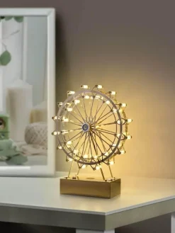 Willow u0026 Whim Beleuchtung-Bunte Tischlampe mit rotierendem Rad – stilvolles LED-Akzentlicht