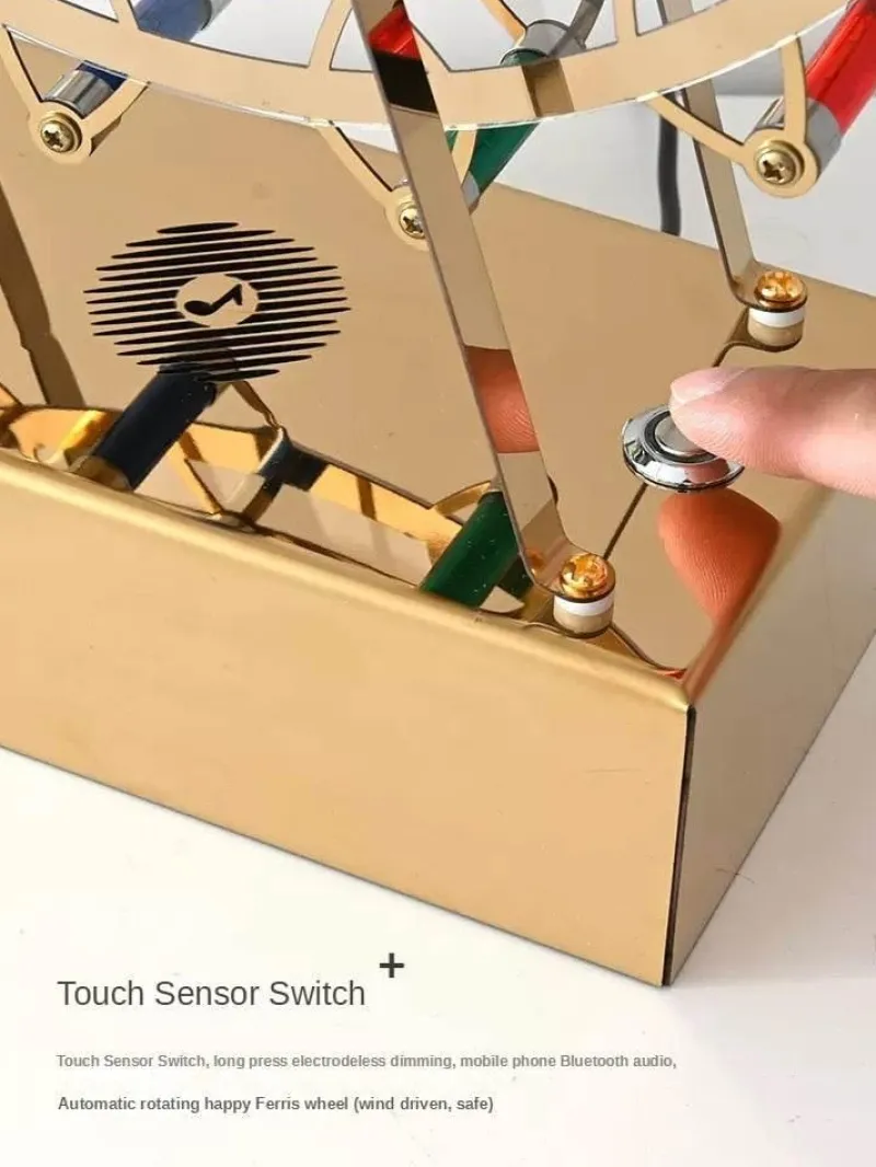 Willow u0026 Whim Beleuchtung-Bunte Tischlampe mit rotierendem Rad – stilvolles LED-Akzentlicht