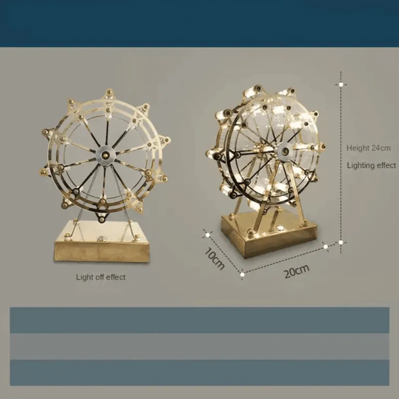 Willow u0026 Whim Beleuchtung-Bunte Tischlampe mit rotierendem Rad – stilvolles LED-Akzentlicht