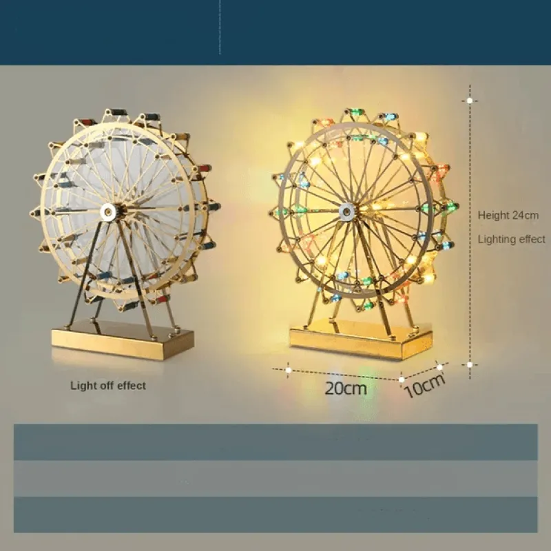 Willow u0026 Whim Beleuchtung-Bunte Tischlampe mit rotierendem Rad – stilvolles LED-Akzentlicht