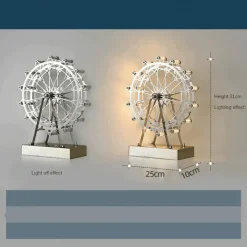 Willow u0026 Whim Beleuchtung-Bunte Tischlampe mit rotierendem Rad – stilvolles LED-Akzentlicht