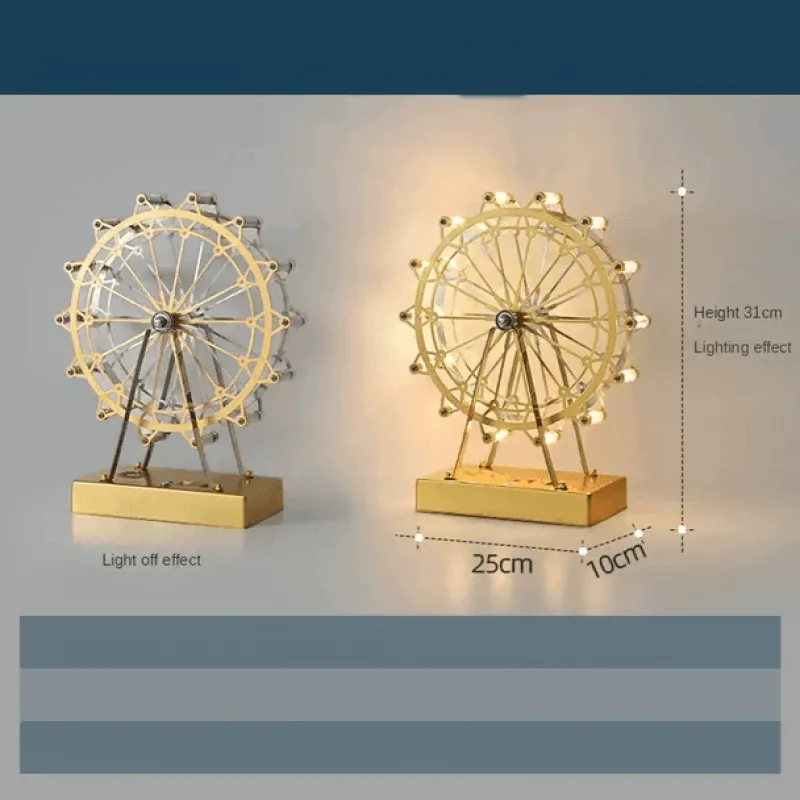 Willow u0026 Whim Beleuchtung-Bunte Tischlampe mit rotierendem Rad – stilvolles LED-Akzentlicht