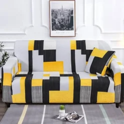 Comfort u0026 Style Gadgets Für Zuhause-Bunter rutschfester Sofabezug – moderner Möbelschutz