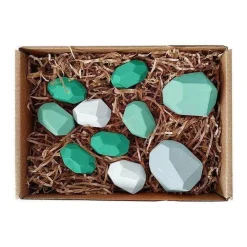 The Decor Haven Babyspielzeug-Buntes Stapelspiel aus Holz – Intelligentes Spielset für Kinder