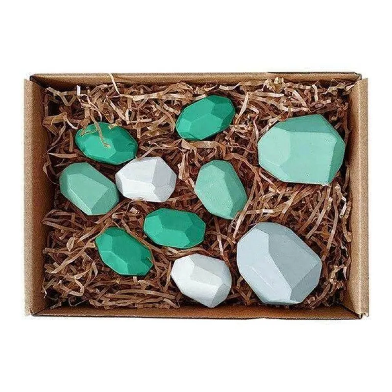 The Decor Haven Babyspielzeug-Buntes Stapelspiel aus Holz – Intelligentes Spielset für Kinder