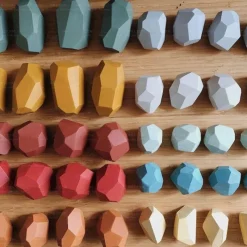 The Decor Haven Babyspielzeug-Buntes Stapelspiel aus Holz – Intelligentes Spielset für Kinder