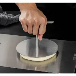 Tom Küche & Esszimmer-Burgerpresse aus Edelstahl – runder Grillzerkleinerer zum Grillen