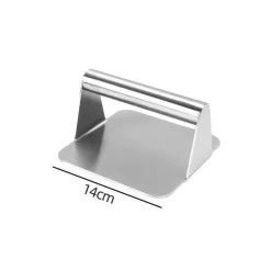 Tom Küche & Esszimmer-Burgerpresse aus Edelstahl – Runde Grillfleischpresse