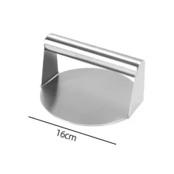 Tom Küche & Esszimmer-Burgerpresse aus Edelstahl – Runde Grillfleischpresse