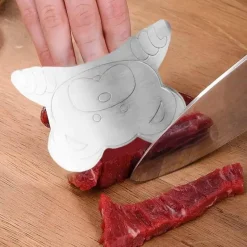 The Culinary Kit Küche & Esszimmer-Butterfly-Messerschild – verstellbarer Fingerschutz aus Edelstahl