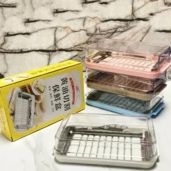 Tom Küche & Esszimmer-Butterschneider aus Edelstahl, Glasbehälter