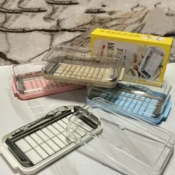 Tom Küche & Esszimmer-Butterschneider aus Edelstahl, Glasbehälter