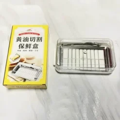 Tom Küche & Esszimmer-Butterschneider aus Edelstahl, Glasbehälter