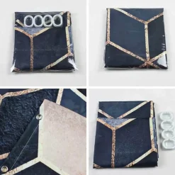 Aqua Essence Badezimmer-Caesar Duschvorhang – Elegantes römisches Badezimmerdekor