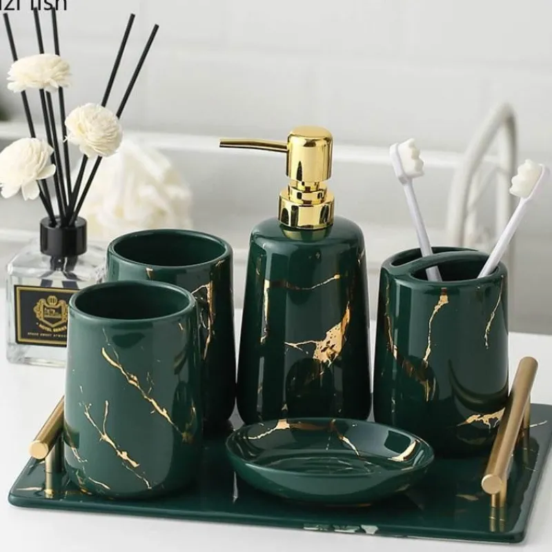 The Bath Nook Badezimmer-Calabria Bathroom Accessories Set - Stylish Home Décor Essentials