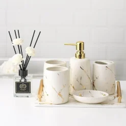 The Bath Nook Badezimmer-Calabria Bathroom Accessories Set - Stylish Home Décor Essentials