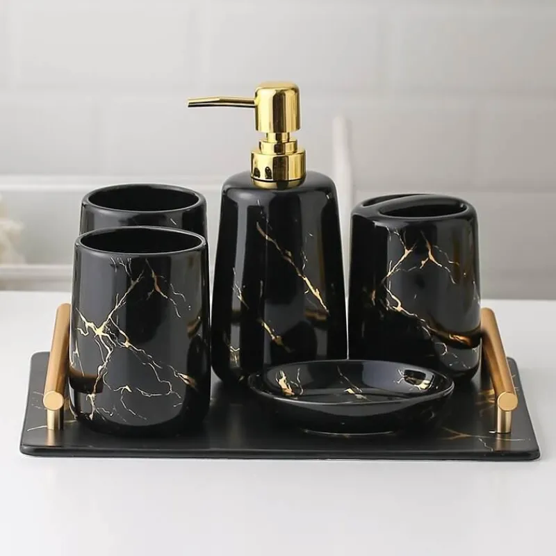The Bath Nook Badezimmer-Calabria Bathroom Accessories Set - Stylish Home Décor Essentials