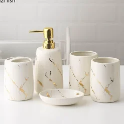 The Bath Nook Badezimmer-Calabria Bathroom Accessories Set - Stylish Home Décor Essentials