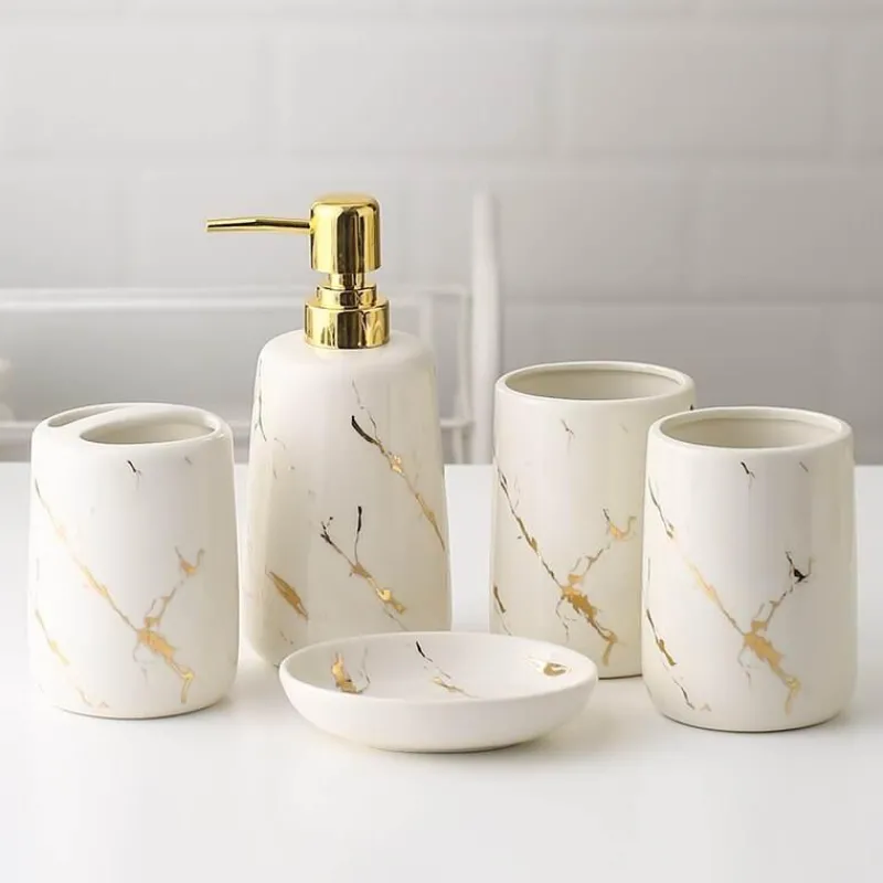 The Bath Nook Badezimmer-Calabria Bathroom Accessories Set - Stylish Home Décor Essentials