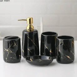 The Bath Nook Badezimmer-Calabria Bathroom Accessories Set - Stylish Home Décor Essentials
