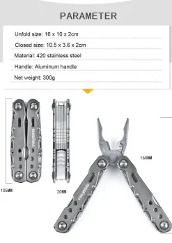 Roam Ready Outdoor-Artikel|Heimwerkzeuge-Camping-Multitool – Tragbare Drahtschneiderzange