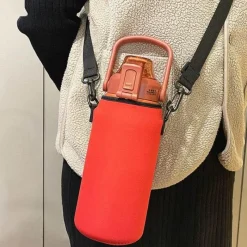 Green Thumb Gear Camping-Werkzeuge|Camping Im Freien-Camping-Thermoskanne aus Edelstahl mit integriertem Strohhalm