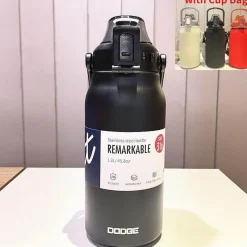 Green Thumb Gear Camping-Werkzeuge|Camping Im Freien-Camping-Thermoskanne aus Edelstahl mit integriertem Strohhalm