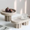 Cozy Nest Decor Wohndeko-Carlotta Travertin-Tablett