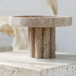 Cozy Nest Decor Wohndeko-Carlotta Travertin-Tablett