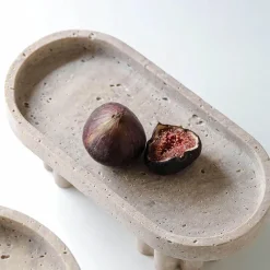 Cozy Nest Decor Wohndeko-Carlotta Travertin-Tablett