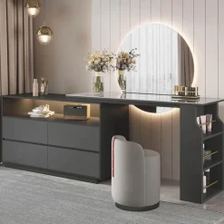 The Lounge Loft Möbel-Carmen Frisiertisch – Eleganter Schminktisch mit Spiegel