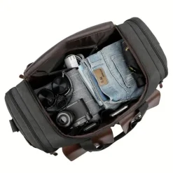 BagAura Taschen & Geldbörsen-Carry-On Duffel – Reisetasche mit Trolley-Hülle & Gepäckfach