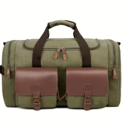 BagAura Taschen & Geldbörsen-Carry-On Duffel – Reisetasche mit Trolley-Hülle & Gepäckfach