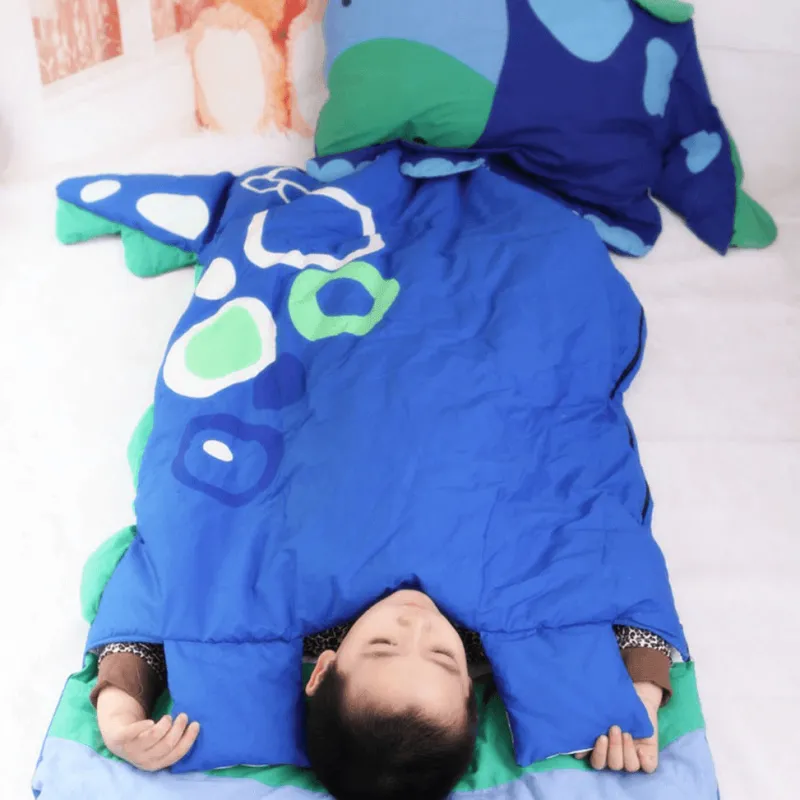 The Decor Haven Camping-Werkzeuge|Outdoor-Artikel-Cartoon Dinosaurier Kind Schlafsack