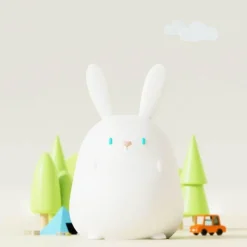 Bright Accents Beleuchtung-Cartoon Kaninchen Nachtlicht - Silikon Kinderlampe