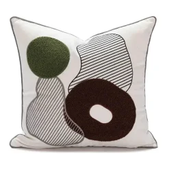 Pillow Haven Bettzeug-Cartoon Tiger Kissenbezug - Bestickte Schlafzimmerdekoration aus Baumwolle