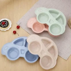 Kinder Little Nest Kinderwagen & Zubehör-Cartoon-Auto-Babyschalen - Kinder-Essteller-Geschirr