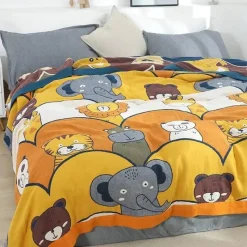 Wrap u0026 Relax Bettzeug-Cartoon-Katzen-Steppdecke – Sommerdecke aus 100 % Baumwolle