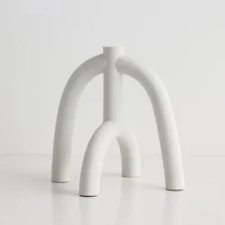 Tom Wohndeko-Ceranova Abstract Ceramic Candle Holder – Modern Minimalist Accent