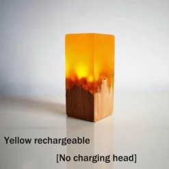 Comfort u0026 Style Beleuchtung-Chargeable LED Night Light - Solid Wood Lamp